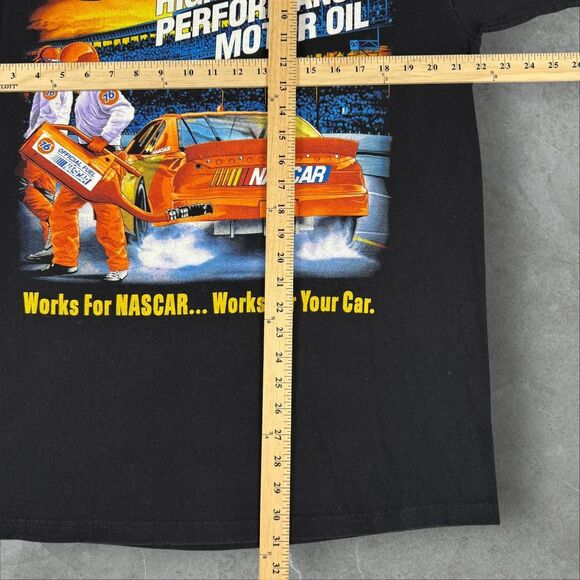 VTG Y2K NASCAR 76 Motor Oil Racing Double Sided Graphic Print T Shirt - XL - Picture 6 of 7